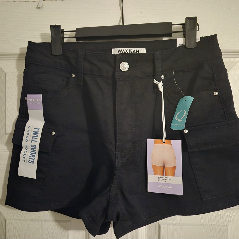 Wax Jean Black Cargo Shorts Casual Style